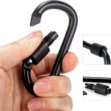 Aluminum Alloy Carabiners, Spring Door Keychains For Outdoor, Camping, Hiking - Heavy Duty Accessory Carabiner Set - Black - View 5