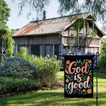 1pc, God Is Good All The Time Garden Flag Christian Faith Garden Flag, 12 X 18 Inch Double Sided Farmhouse Yard Outdoor Flag, Farmhouse Rustic Pasture Porch Decoration(ONLY FLAG) - 彩色 - 查看 5