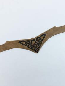 1pc Unisex Viking Wavy Drawstring Headband, Halloween LARP Warrior Knight Cosplay Headpiece - Camel - View 9