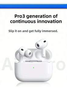New Audifonos Bluetooth Airpro Pro3 Wireless Earbuds, ANC Active Noise Cancelling Personalized Spatial Audio Earbuds, Bluetooth 5.4 Headphones HiFi Stereo, Bluetooth Earbuds With Dual ENC Noise Cancelling Mic, IPX7 Waterproof In Ear Earphones, 48H Playtime, Magnetic Charging, LED Display, Comfort Ear Tips Included, Ear Buds For Pad Phone Workout Running Gaming Travel, White - Pro3降噪版 - 查看 6