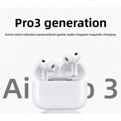 New Audifonos Bluetooth Airpro Pro3 Wireless Earbuds, ANC Active Noise Cancelling Personalized Spatial Audio Earbuds, Bluetooth 5.4 Headphones HiFi Stereo, Bluetooth Earbuds With Dual ENC Noise Cancelling Mic, IPX7 Waterproof In Ear Earphones, 48H Playtime, Magnetic Charging, LED Display, Comfort Ear Tips Included, Ear Buds For Pad Phone Workout Running Gaming Travel, White  For Sports / Workout / Gym