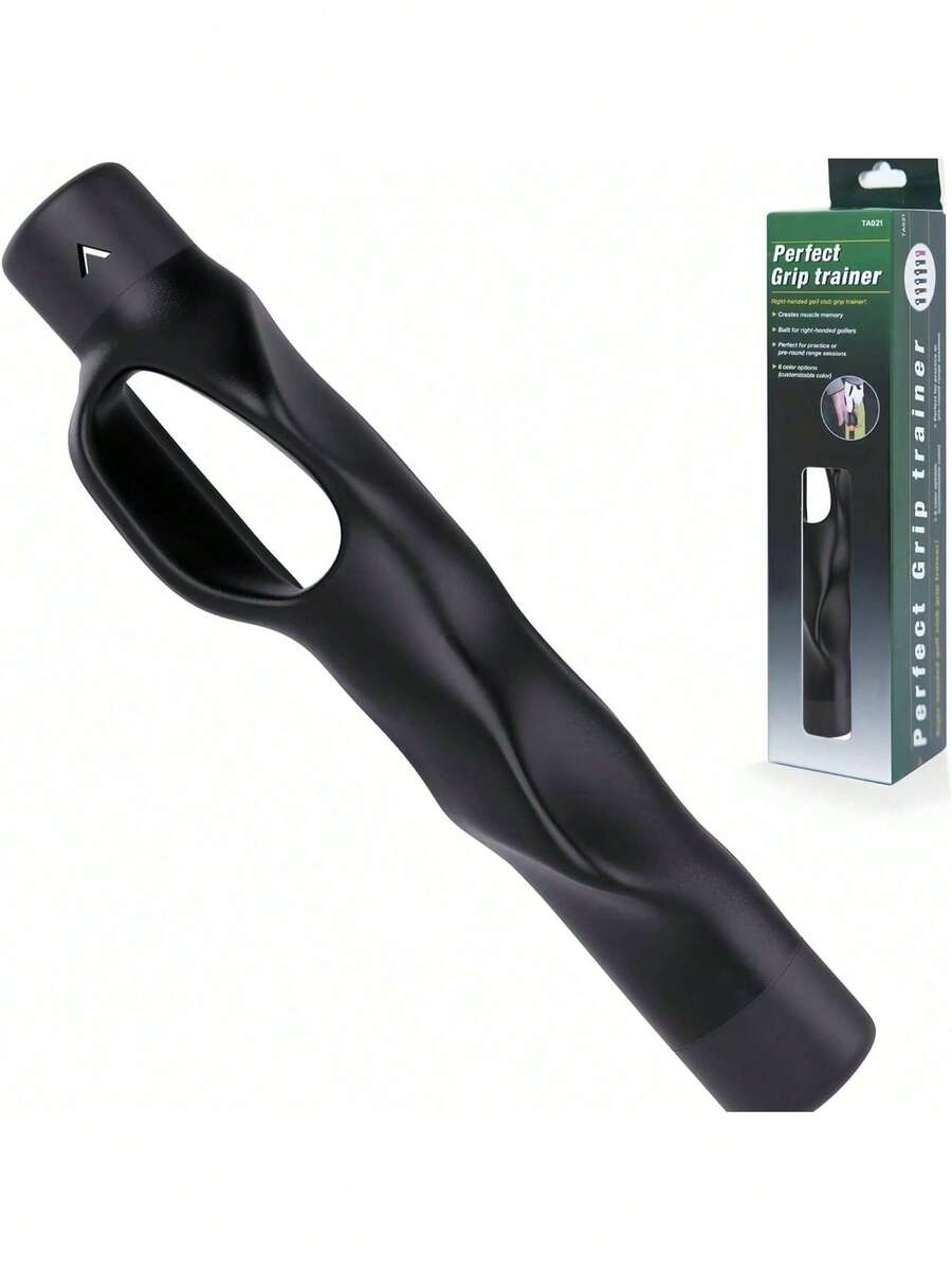 1-Pack Golf Grip Trainer Swing Trainer For Improving Hand Positioning, Right-Handed Golf Club Grip Equipment For Beginners To Learn Correct Posture - Black - View 1