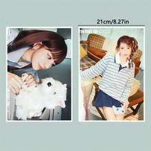 Årstidshälsningar 2026 Kalenderinlägg, affischer, klistermärken för rumsdekoration, samlarföremål från fläktar, Sakura, Kim Chea Won, Huh Yunjin, Kazuha, Hong Eunchae. - Multifärgad - Visa 10