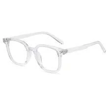 1pc Unisex Classic Versatile Fashion Casual Black Frame Glasses - Transparent White - View 5