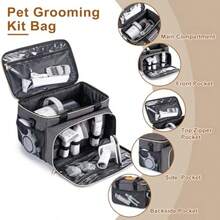 BABEYER - Bolsa de aspiradora de aseo para perros kit de aseo para mascotas perfecta para aspiradora de pelo de perro accesorios de kit de herramientas de aseo y accesorios - Gris - como en la foto - Ver 2