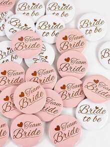 12PCS Bride To Be TeamBride Badge For Wedding Bridal Shower Decoration Bridesmaids Gift Bachelorette Party Hen Night Supplies - Multicolor - View 6
