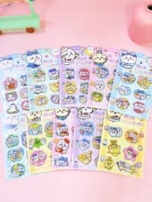 一套随机卡通可爱甜美创意儿童礼物，幼儿园及小学奖励，儿童生日礼物，卡通玩具，趣味贴纸 - 彩色 - 查看 1