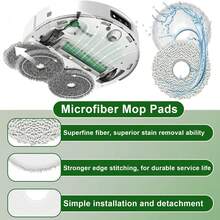 Bộ phụ kiện dành cho máy hút bụi robot iRobot Roomba Plus 405 Combo/505 Combo, bao gồm chổi chính, túi đựng bụi, cây lau nhà, bộ lọc, chổi cạnh và dụng cụ vệ sinh. - Nhiều màu - Xem 8