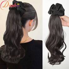16 Inch Women's Wavy Synthetic Ponytail Clip-On Hair Extension With Headband Design - Multicolor - View 16