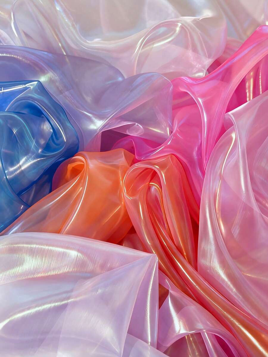 1块渐变色雪纺面料，适合舞台表演、派对礼服DIY，已预先裁剪。 - 多色 - 查看 1