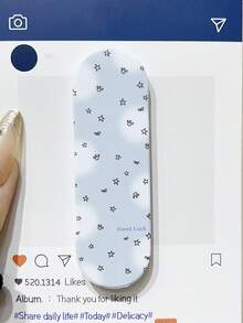 1个简约爱心豹纹手机支架 - 小众艺术设计手机推拉指环支架 - 多功能通用背部支撑支架 - 情人节礼物之选 - 彩色 - 查看 8