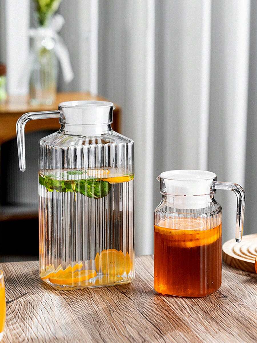 1 pieza Jarra de agua fría multifuncional - Resistente al calor, duradera con diseño de fácil vertido, adecuada para la cocina y la mesa del comedor