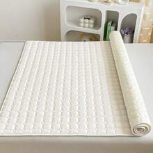 1pc Waterproof Quilted Mattress Pad, Skin-Friendly & Soft, Cozy For Bedroom Use, Fits Twin, Full, Queen, King Size Beds, Solid Color Mattress Protector, Soft Mattress Topper & Cover, Dust-Proof, Machine Washable - Bread Grid - View 33