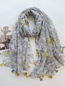 1pc Heart Print Fashionable And Stylish Women Scarf - Multicolor - View 10