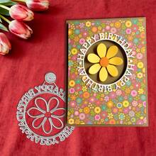 Creative Flower Dies, DIY Scrapbooking Album And Embossing Stencil, Greeting Card Making Tool, Card Paper Cutting Crafts ,Gift Card Making Template Die Cuts. - Silver - View 5