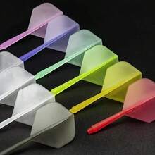 3pcs Transparent Dart Flights, Suitable For Steel & Soft Tip Darts, Anti-Deformation, Improve Accuracy - Multicolor - View 1