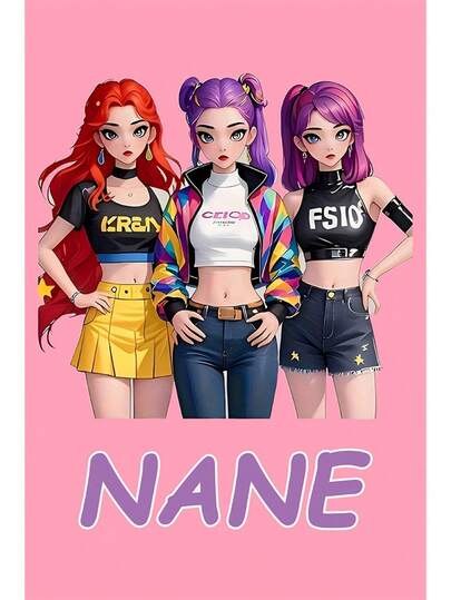 Mattel Kpop Witch Hunters Lumisoi Mira 组合个性化姓名/文字柔软法兰绒四季舒适毯，印有 Kpop 成员图案（红发、黑发、紫发），适合办公室午睡，法兰绒材质。