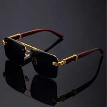 一副时尚男女通用方形镜框装饰眼镜，街头风，日常通勤、驾驶、度假必备 - 彩色 - 查看 3