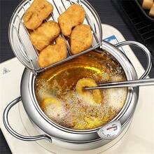 2.2L/3.4L Japanese Tempura Deep Fryer, 304 Stainless Steel With Thermometer, With Oil Drip Funnel Rack And Lid, Suitable For Frying Fries, Chicken, Fish, Vegetables, Seafood - 304 Stainless Steel Deep Fryer - View 9