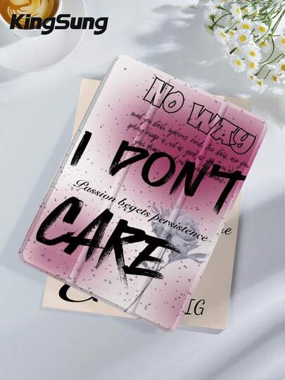 Slogan: Black Rose Tablet Case, Compatible With IPad 9.7/10.2/10.5/10.9/12.9/Pro 11, 10th Generation, Compatible With Samsung Galaxy Tab S6 Lite 10.4-Inch, Compatible With Kindle Paperwhite 12th Gen 2024, Kindle (11th Generation) 2022 Version, Kobo Clara Color, Soft Fall Protection, Smart Stand/Auto Wake/Sleep