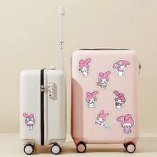 50张可爱粉色旋律贴纸，卡通涂鸦贴纸，创意贴纸，适用于日记本、行李箱、笔记本 - 彩色 - 查看 7