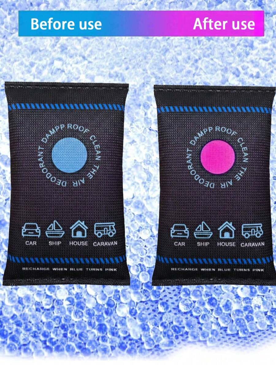 2pcs/1pc Reusable Silicone Car Dehumidifier Bag - Ideal For Car Interior Or Home Environment, Absorbs Moisture, Prevents Dampness, High Humidity And Condensation, Essential Dehumidifier For Winter, Suitable For Bedroom, Car, Office, Wardrobe And Shoe Cabinet,Spring Summer Picks,Brides Maid Gifts,Room,Bedroom Deccor,Bedroom Deccor,Beach,Travel,For Men,For Women,Vacation - Multicolor - View 1