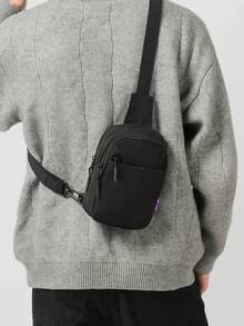 Waterproof Chest Bag, New Casual Crossbody Bag, Lightweight And Versatile Sports Cycling Bag - Black - View 1