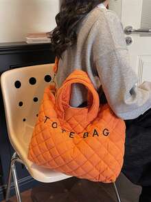 2026 New Stylish Straw Bucket Bag Women, Large Capacity Woven Shoulder Tote Bag, Casual Vacation Handbag - Orange - View 5