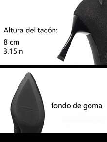 Botines de tacón alto botines de punta botines de mujer botines con lazo botines elegantes botines de moda botines versátiles - Negro - Ver 3