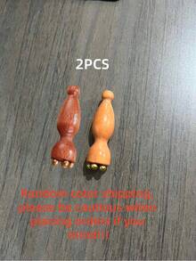 2pcs Face Massage Tools, Facial Beauty Scraper, Eye Area Massage Stick, Mini Lotus Facial Massager - Multicolor - View 9