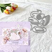 Creative Swan Dies, DIY Scrapbooking Album And Embossing Stencil, Greeting Card Making Tool, Card Paper Cutting Crafts ,Gift Card Making Template Die Cuts. - Silver - View 8