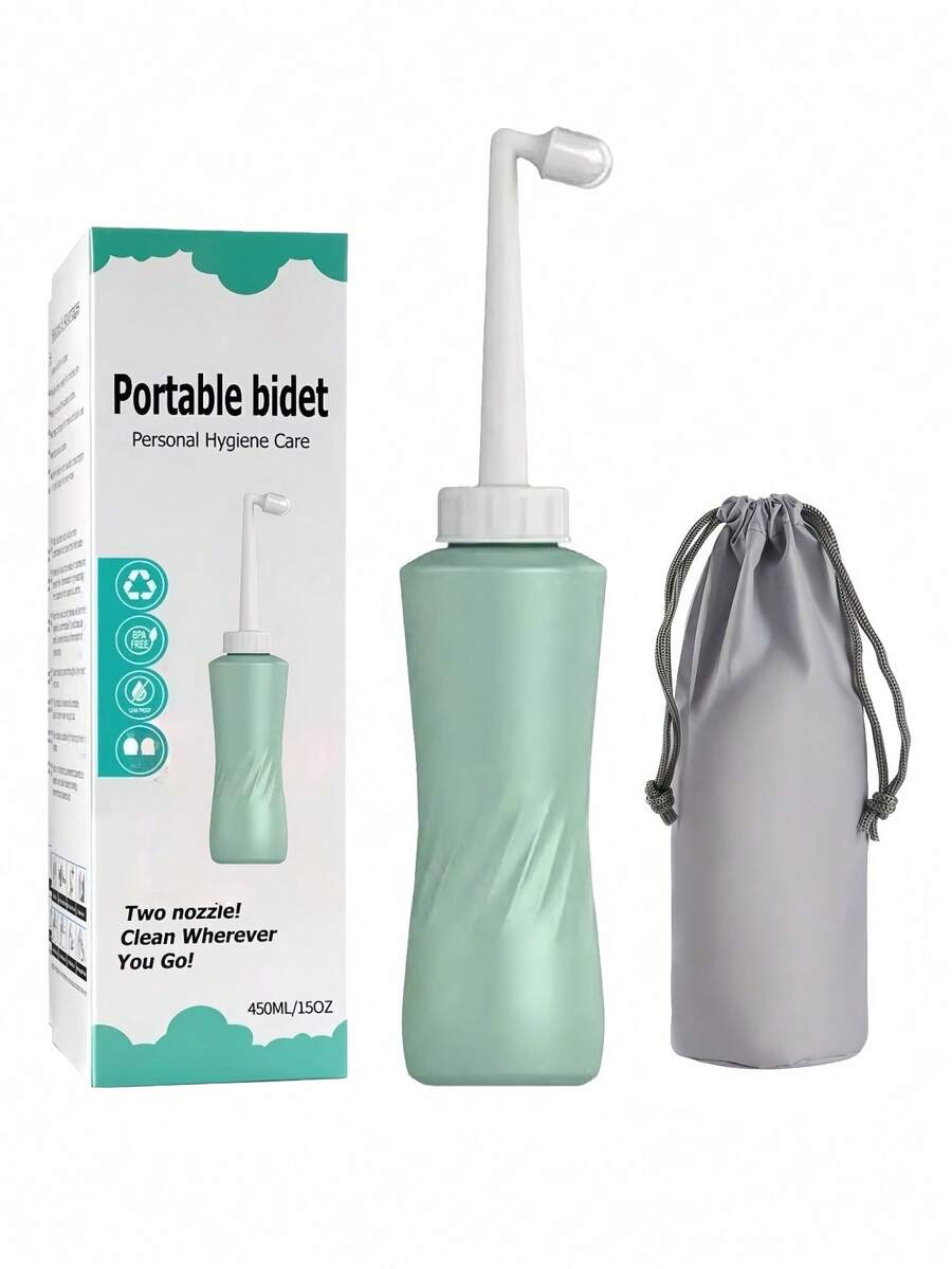 1pc Portable Travel Intimate Wash Bottle, 500ml/350ml Leak-Proof Handheld Cleansing Bottle - Multicolor - View 1