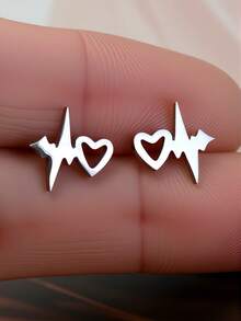 一对不锈钢小兔子耳钉，多种款式可选，包括小动物、海洋、花朵、昆虫、蝙蝠、蜘蛛网、钻石牙齿、心电图、猫狗爪印、蝴蝶、草莓、向日葵、叶子等几何图案耳钉，男女皆宜，还有章鱼、蜗牛、郁金香、心形、星星等迷你耳钉。 - 一對不鏽鋼小耳環 - 查看 8