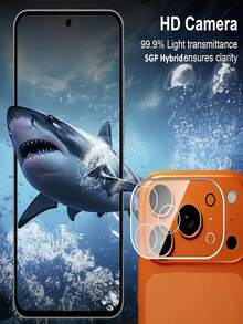 3片装全覆盖摄像头保护膜，兼容 17 Air、14、15、13、16 Pro Max Plus、11、12配件后镜头玻璃 - 無色 - 查看 7