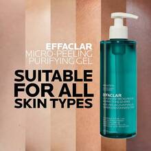Gel Limpiador Microdermoabrasivo Effaclar de La Roche-Posa y, 400 ml. Este gel limpiador transparente, diseñado específicamente para combatir las imperfecciones más difíciles, exfolia suavemente las células muertas de la piel. - transparente - Ver 4