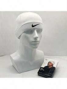 NIKE Winter Windproof Cycling Cap With Sun Protection | Unisex Sports Skull Cap With Hook & Loop Closure, Sweat-Absorbing Helmet Liner, Melon Shape Design For Men & Women | Ideal For Bicycle Riding, Running, Hiking, Outdoor Training & Daily Use - 黑與白 - 查看 2