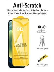 2 Packs 9D Full Coverage Tempered Glass Compatible With Redmi Note 13 14 Pro 5G 4G 15C 14C 13C 12C 11S 14S 14R 11 12 Mi 13T 14T 11T Pro 11Lite 5G NE Poco X3 Pro 9H+ Hardness, Anti-Fingerprint Properties, Full Coverage - Clear - View 3