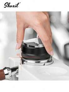 shoxil Bộ dụng cụ pha cà phê và nén cà phê cầm tay – Tích hợp chức năng pha cà phê, gạt phẳng và nén cà phê espresso. Có đầu gạt phẳng cà phê hai mặt tương thích với tay cầm Breville 51mm, 53mm, 58mm, được trang bị chức năng điều chỉnh độ sâu để pha espresso chính xác. - màu đen - Xem 7