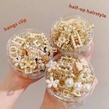 48 chiếc kẹp tóc nhỏ bằng kim loại các loại, 1 chiếc ngẫu nhiên, thích hợp sử dụng hàng ngày, phụ kiện tóc tối giản thanh lịch; Nhiều kiểu dáng + trang trí ngọc trai/pha lê + hộp quà, thiết kế tinh tế, tiết kiệm chi phí và đa dụng. - Nhiều màu - Xem 6