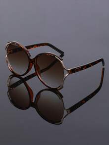 New Classic Simple Versatile High-End Colorblock Round Frame Fashion For Men, Punk Festival Party Street Style Artistic Decorative Glasses - Multicolor - View 7