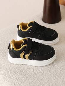 1 Pair Children's Casual Soft Bottom Canvas Shoes, Suitable For Kindergarten, Spring & Autumn - Black - View 6