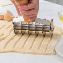 Stainless Steel Manual Dough Cutter, Pasta Maker, Vegetable Chopper - Food- Metal Kitchen Tool For Cutting Dough, Slicing Vegetables - Multicolor - View 4