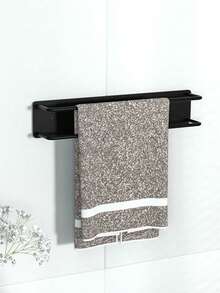Wall-Mounted Iron Towel Rack With Shelves, Space-Saving Towel Organizer For Small Bathrooms - Multicolor - View 8
