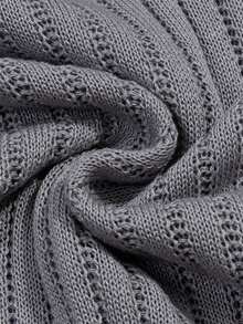 Whitmere Spring Summer Autumn Breathable Japanese Korean Style Casual Unisex Versatile Solid Color Men Women Round Neck Knit Sweater Pullover - Grey - View 7