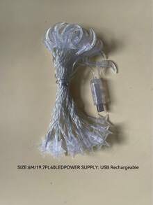 1串3/6/10米/20/40/80颗LED星月灯串，USB供电，适用于卧室、客厅、派对、婚礼、家居、节日派对用品、派对装饰、节日装饰 - USB星月 - 查看 11