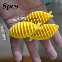 4/8个装防缠绕洗衣球，软橡胶鱼形烘干球，彩色洗衣机清洁球，适用于家庭日常洗涤和旅行洗涤 - 彩色 - 查看 14