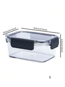 1 pieza Recipientes de almacenamiento de alimentos apilables de plástico | Aptos para lavavajillas y microondas | Fiambreras para granos, carne, frutas y verduras - Multicolor - Ver 3