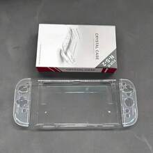 1pc Transparent Anti-Drop Game Console Shell, PC Hard Case With TPU Soft Grip Handle Protector For Nintendo Switch, Perfect Design, Effective Protection, Holiday/Birthday Gift - Transparent - View 1