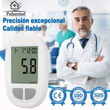 Pulsovital Medidor De Glucosa Digital Glucómetro Digital Con Glucómetro Digital 50 Tiras Y 50 Lancetas,color Blanco - Blanco - Ver 5