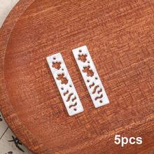 beadia 5/6个优雅复古几何长方形白色镂空吊坠，适用于DIY项链手链首饰制作 - 白色 - 查看 10